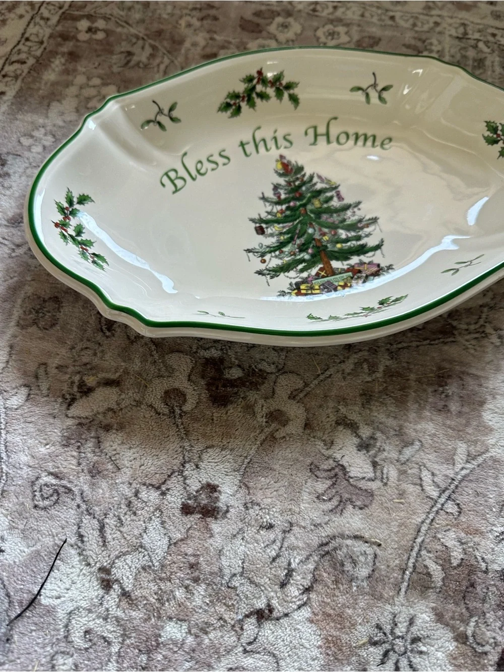 Spode Christmas Tree Merry Christmas Tray 11x7.5 Serving Dish New in Box